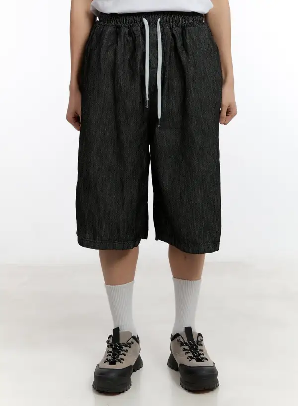 Men's Wide-Fit Denim Shorts