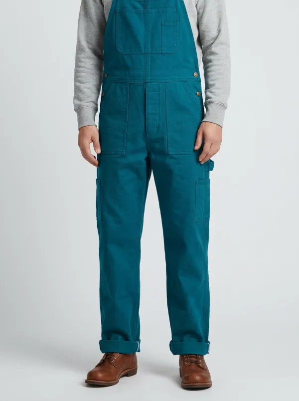 Men's Casual Workwear Olive Green Cotton Bib Overalls