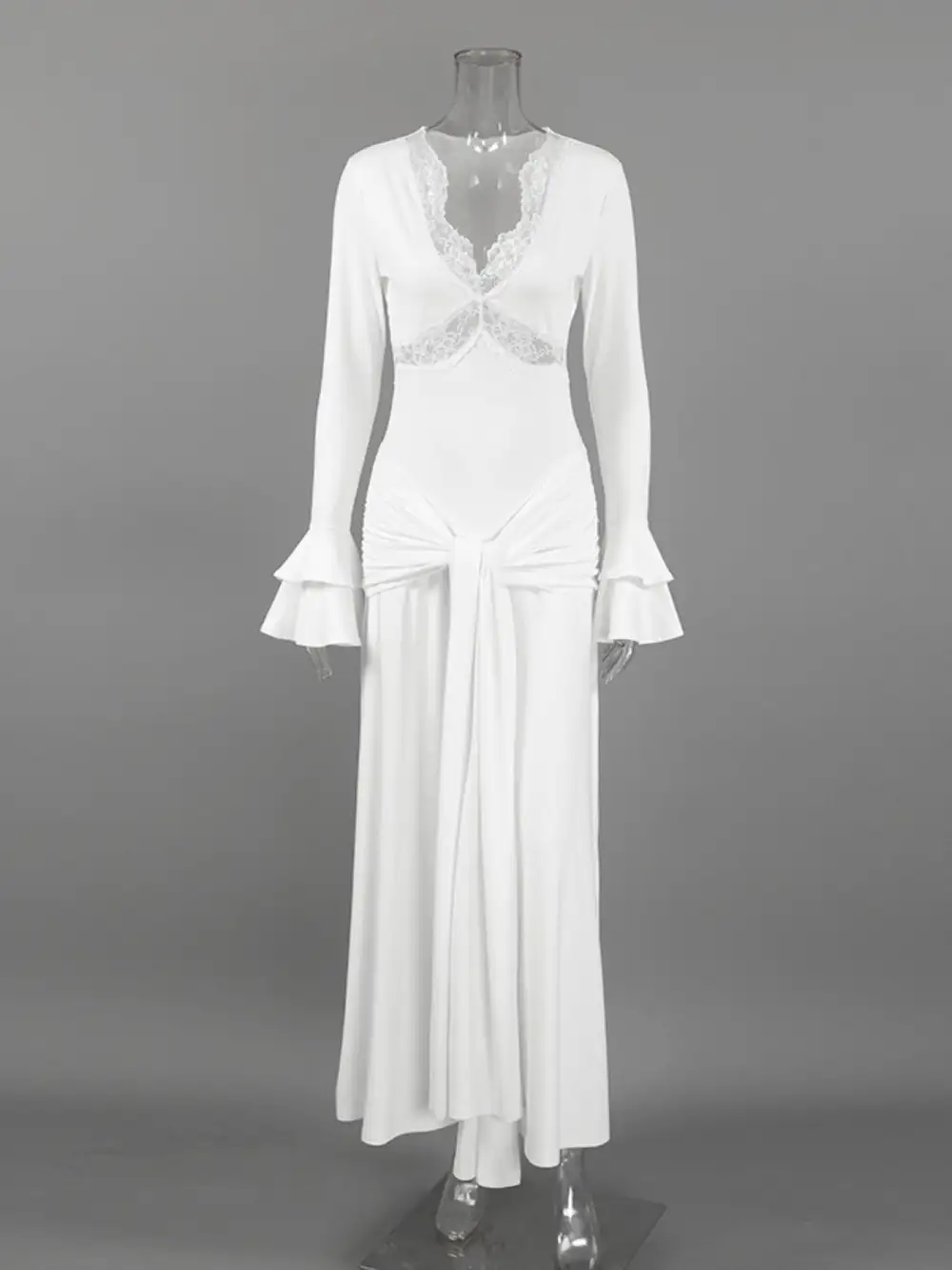 Lace Long Sleeve Maxi Dress