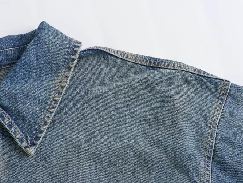 Women's Half-Zip Collared Denim Dress – Clearance Sale, Selling at a Loss!