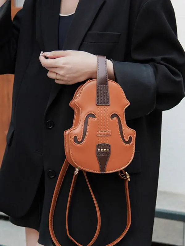 Vintage Zip-Top Crossbody Bag