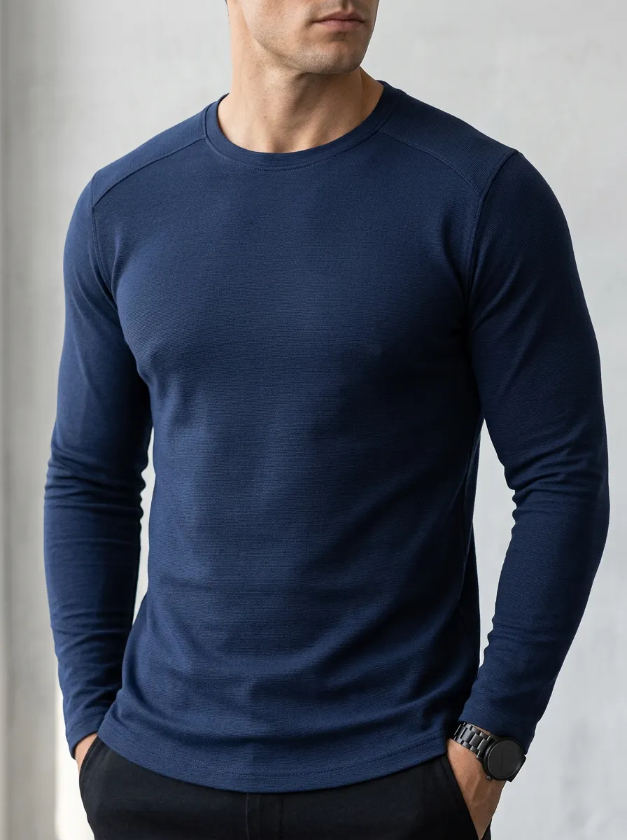 Men's Casual Minimalist Long Sleeve T-Shirt