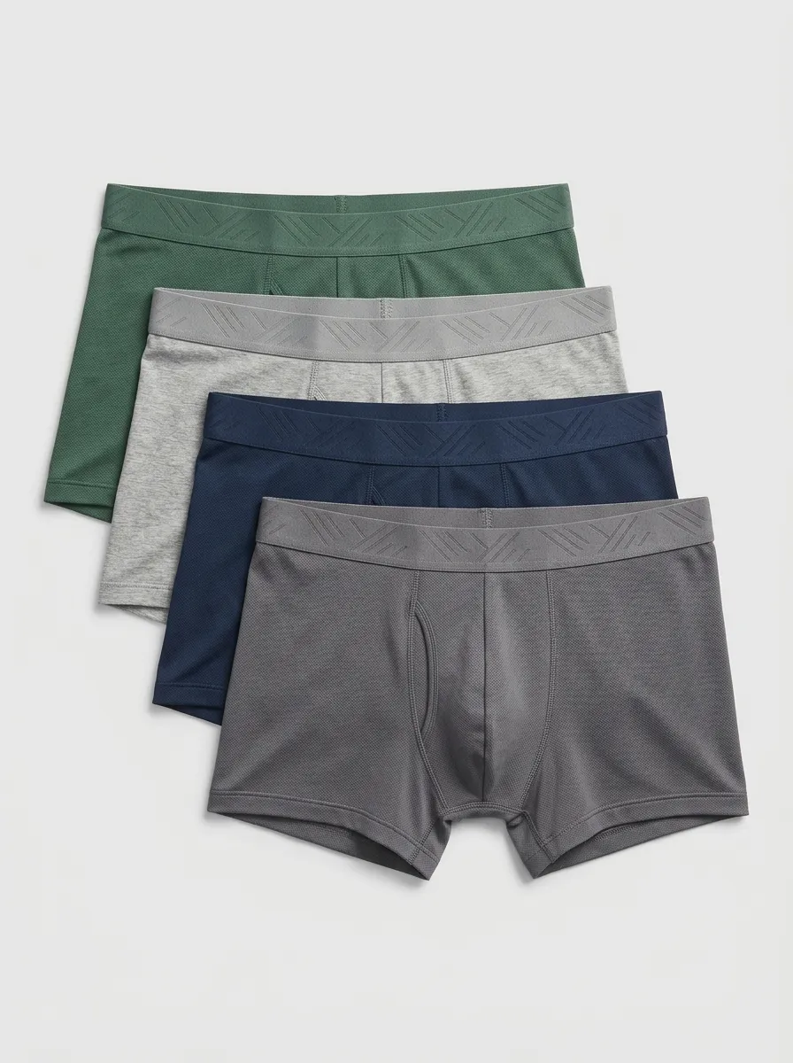 Signature Textured Shape Men' Four Pack Boxer Briefs