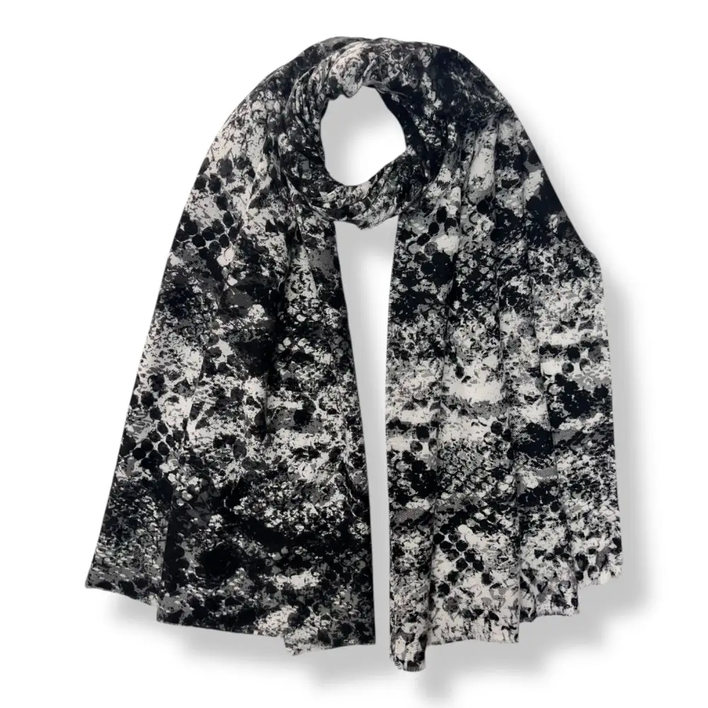 Abstract Snake Print Scarf