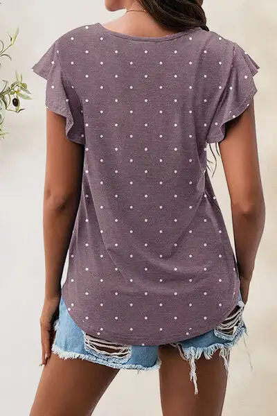 Playful Round-Neck Short-Sleeve Cotton T-Shirt