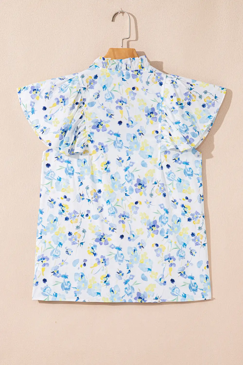 Floral Frilled V-Neck Blouse