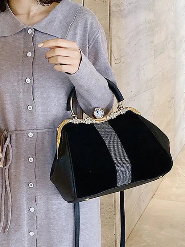 Polished Geometric Crossbody Bag