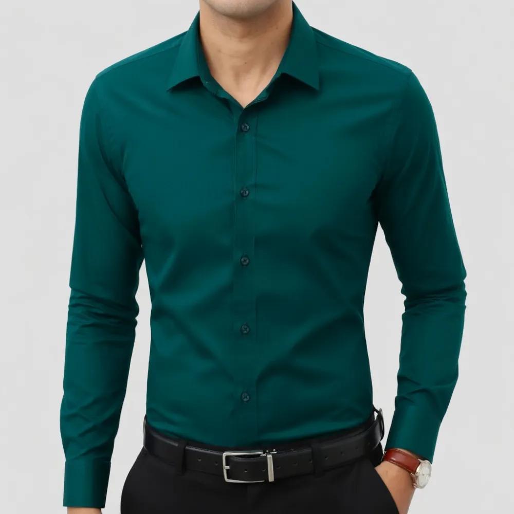 Stretch Slim-Fit Long-Sleeve Button-Down Shirt
