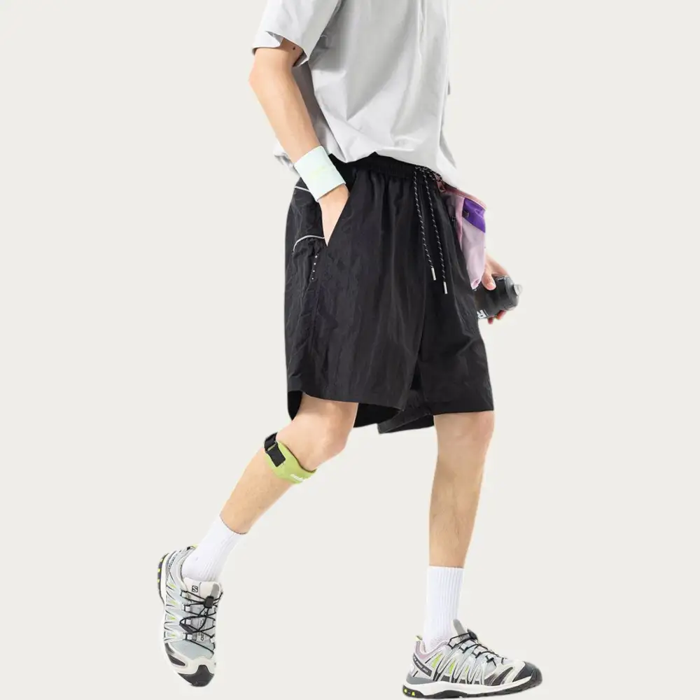 Drawstring Side-Pocket Lightweight Men's Athletic Shorts