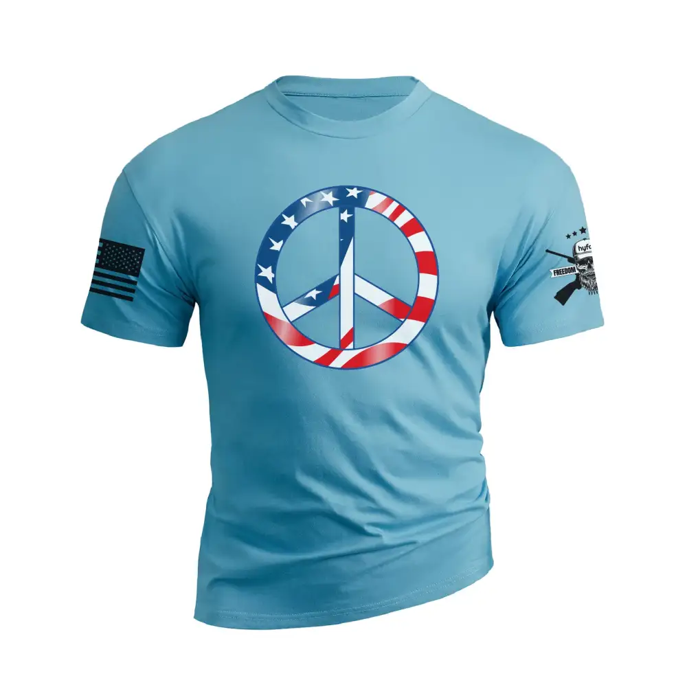 USA FLAG LOVE PEACE GRAPHIC TEE