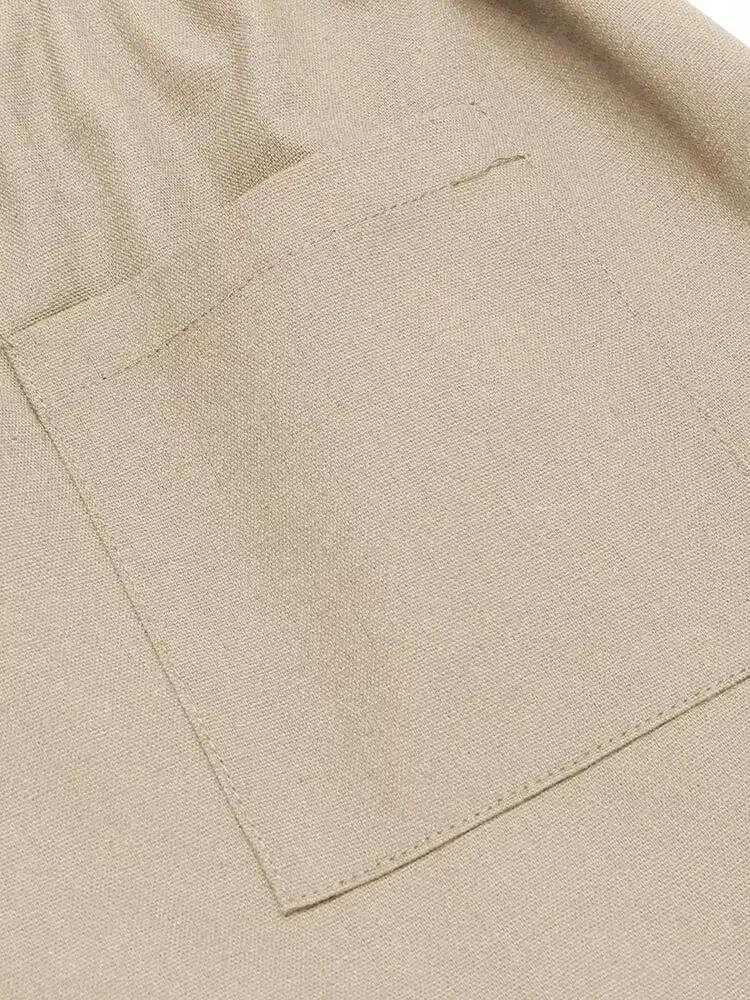 Classic Elastic Waist Linen Shorts