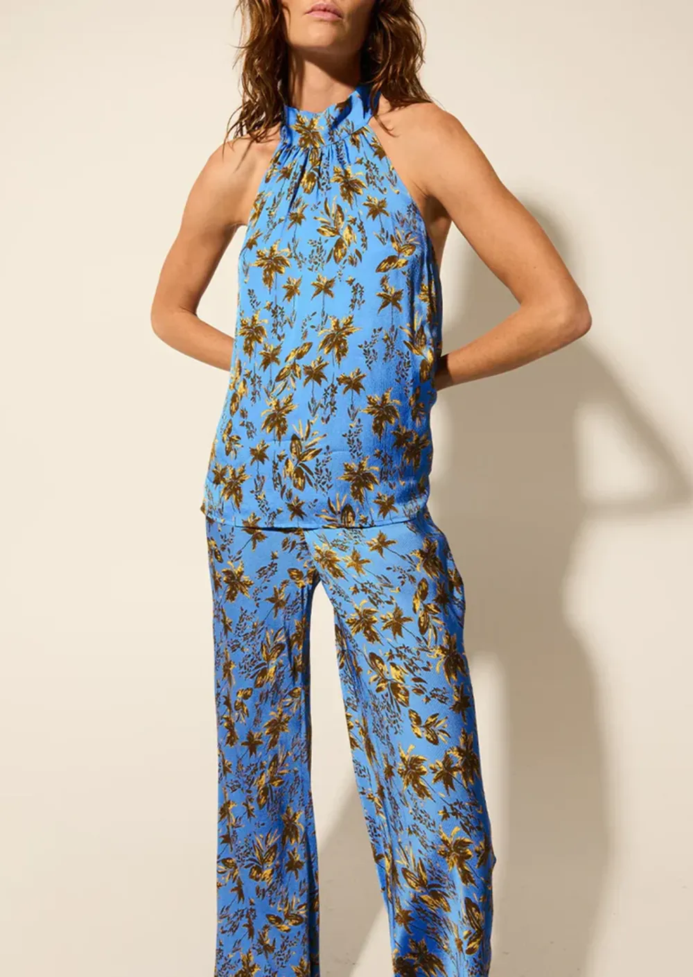 LEAF PRINTED PANTS