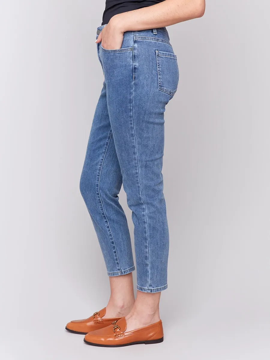 Soft Skin-Friendly Straight-Leg Slim Jeans