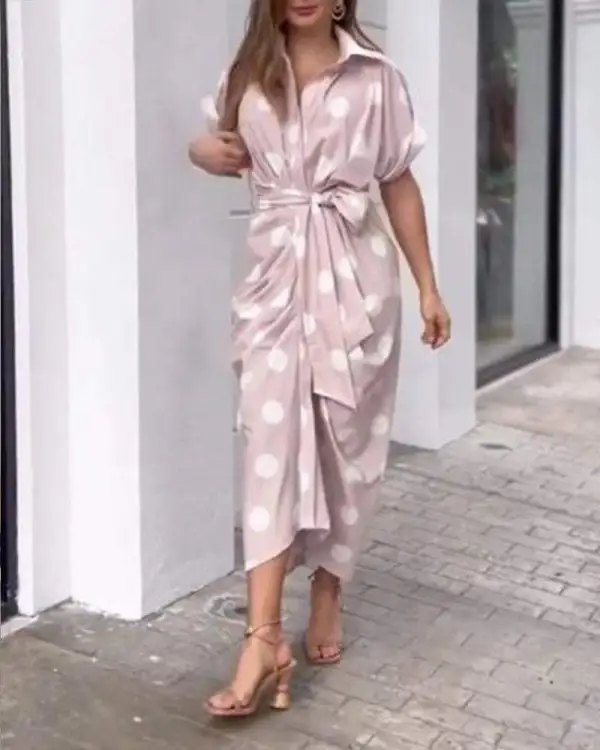 Polka Dot Shirt Dress