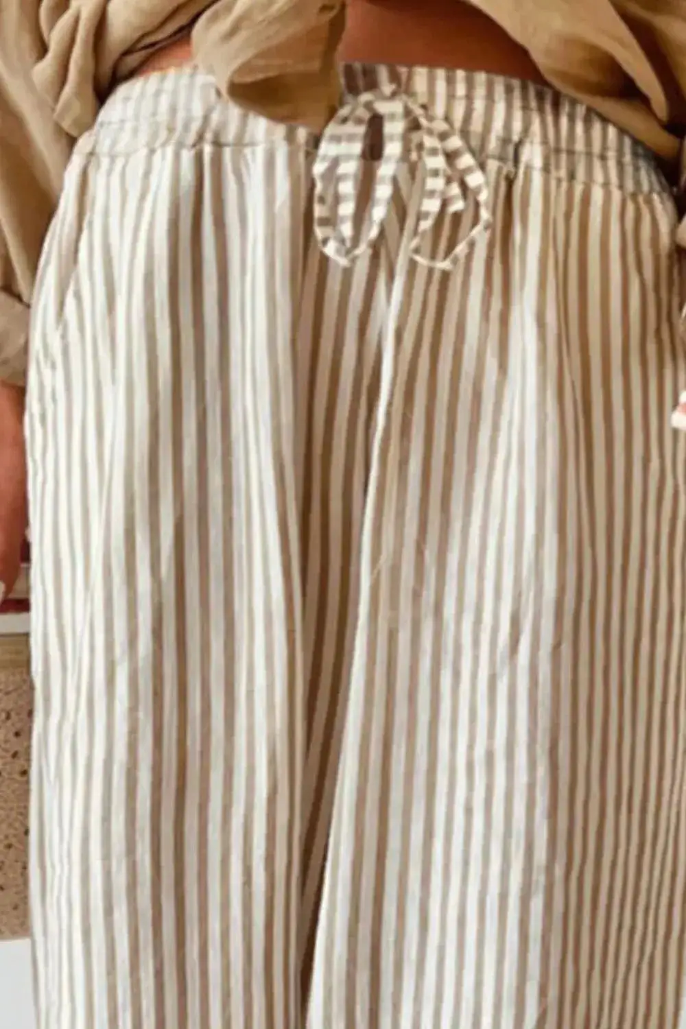 Everyday Wide Leg Striped Pants