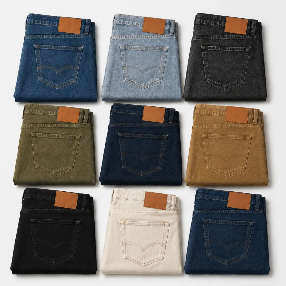 Men's Loose Fit Washed Duck Utility Jeans 10-PACKwith 7 Pockets