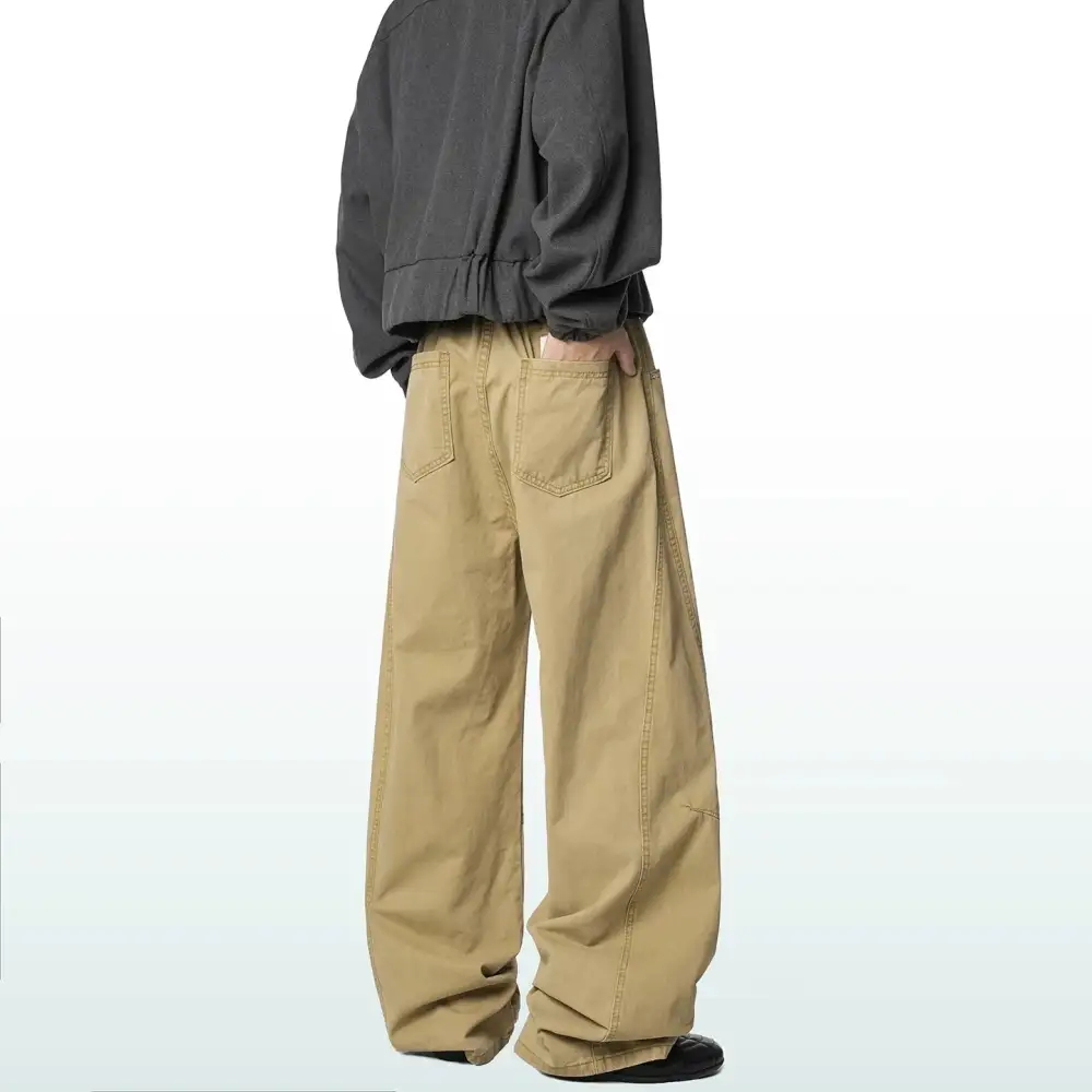 Wide Leg Cargo Trousers