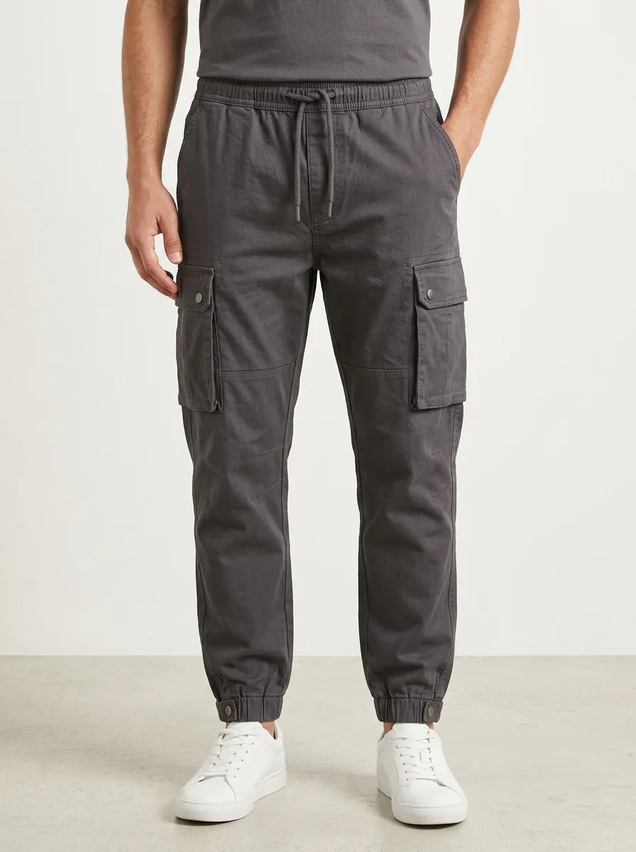 Casual Multi-Pocket Printed Men's Cargo Pants