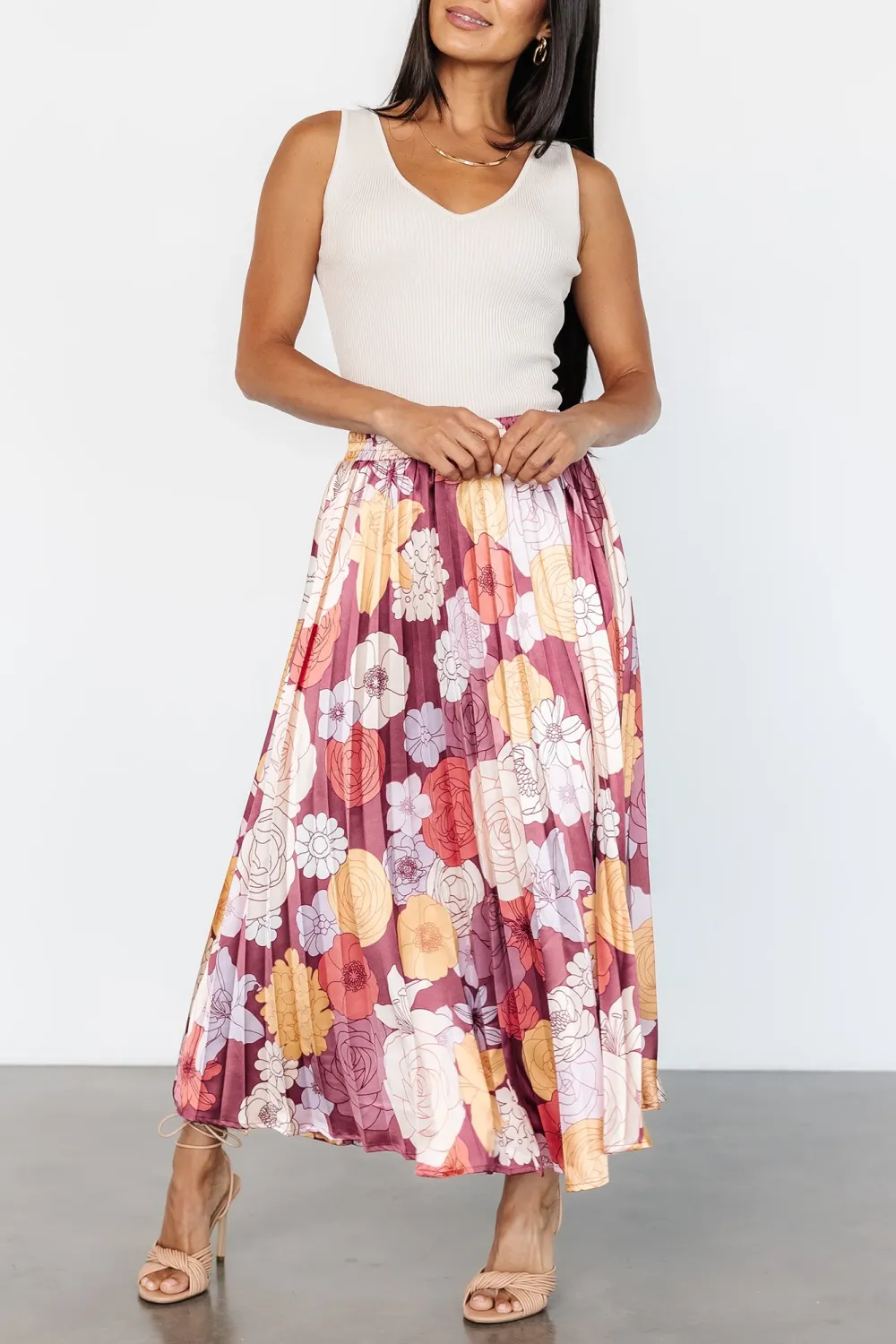 Personalized Art Floral Print Skirt