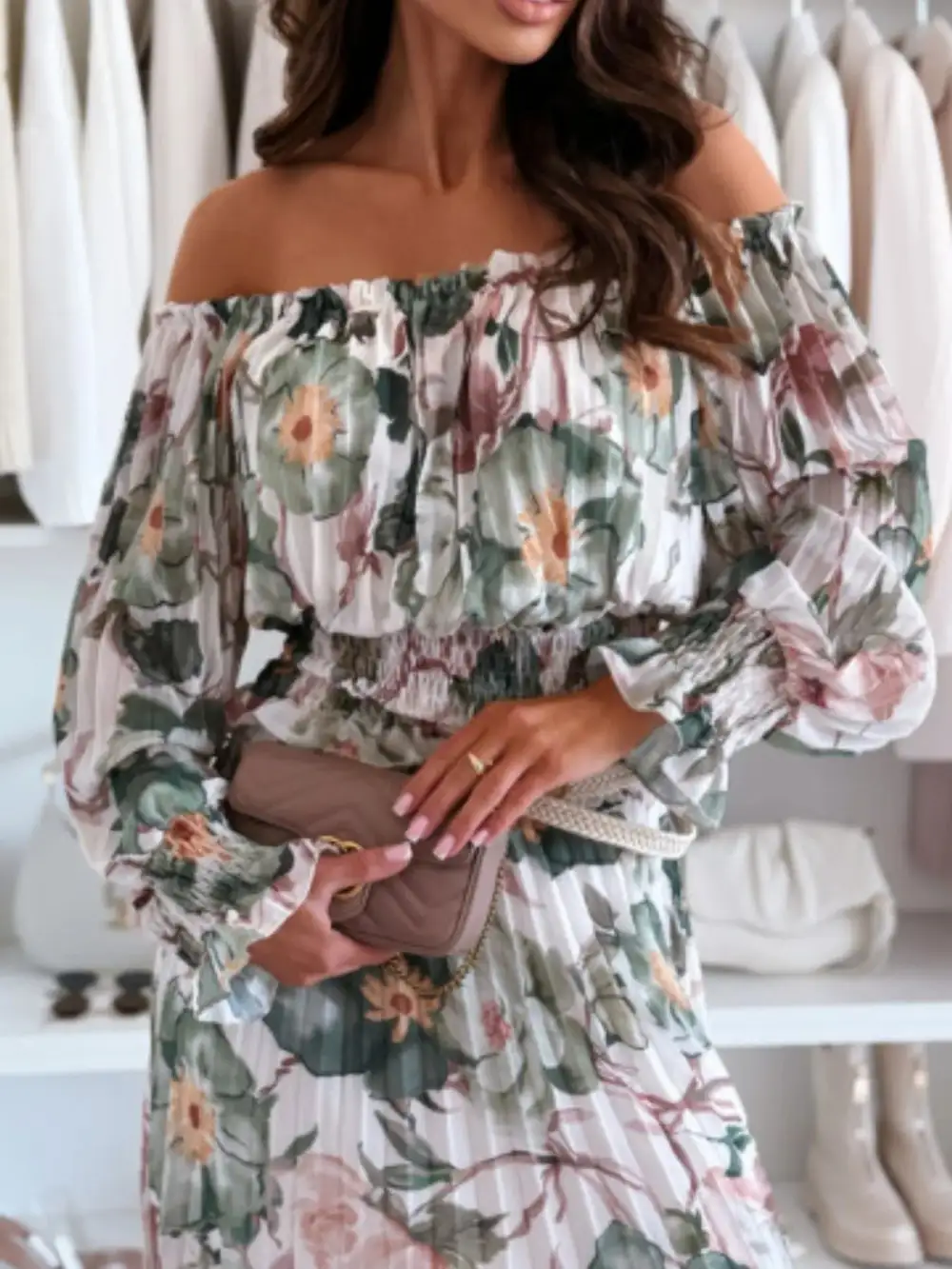 Shoulder Ruched Coordinated Set