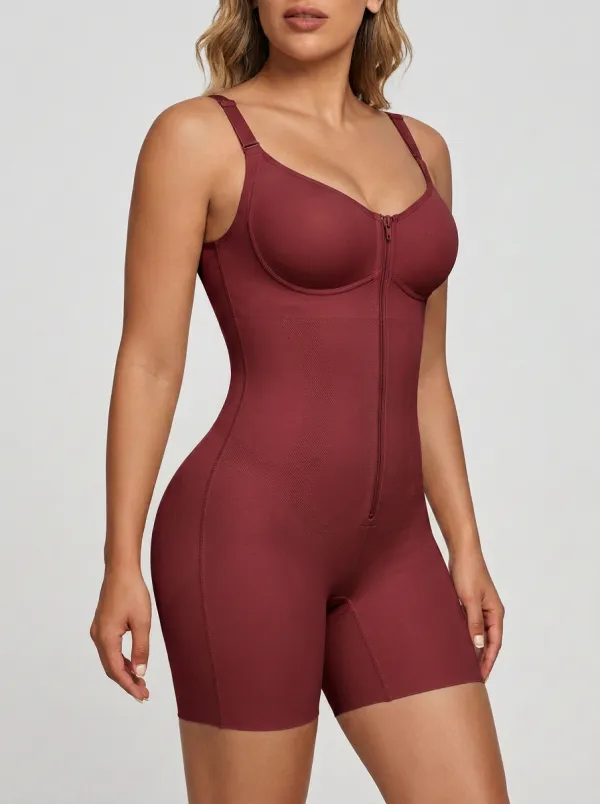 Women's Tummy Control Zipper Front Seamless Body Shaper