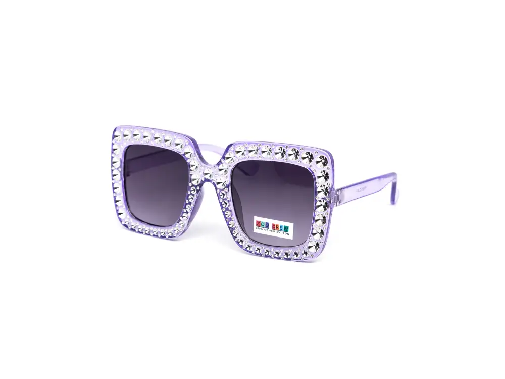 12-Pack Kids Square Rhinestone Sunglasses