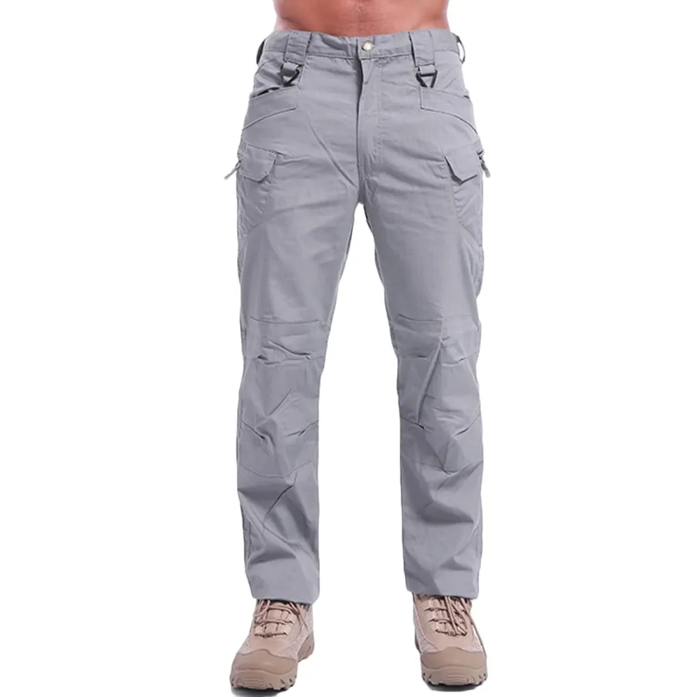 Men's Lightweight Pants, Cargo Pants Men, Linen Pants Men Men's Solid Color Multi-Pocket Washed Overalls Outdoor Casual Pants Trousers Men's pure cotton pants