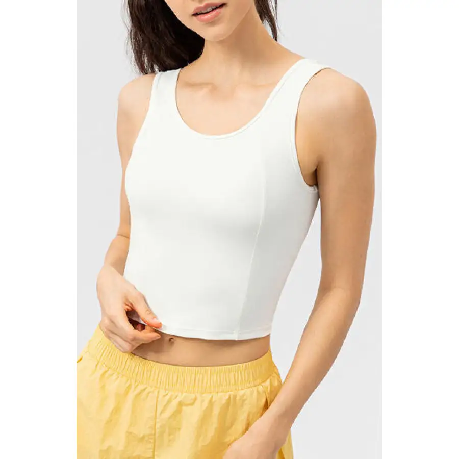 Round Neck Wide Strap Active Tank