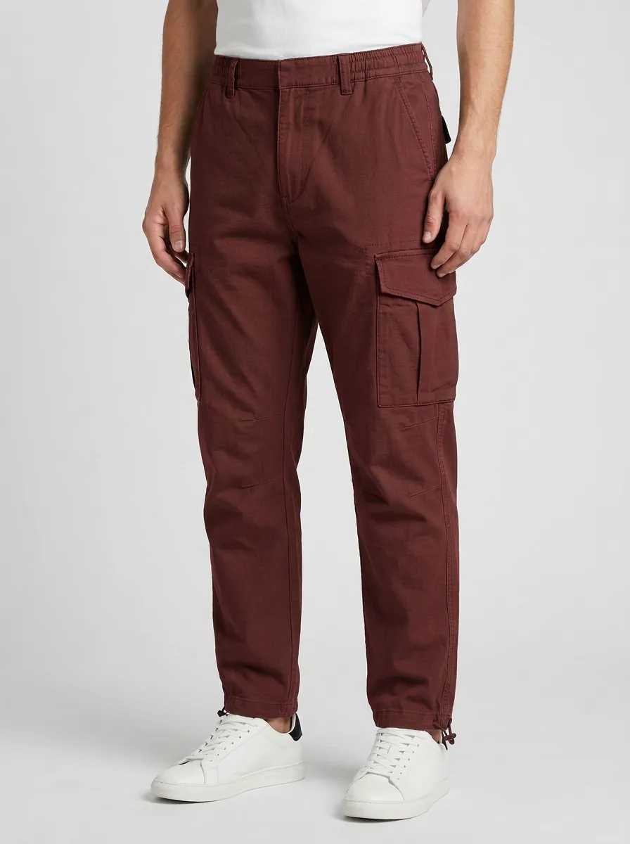 Men's Olive Green Tactical Multi-Pocket Cargo Pants