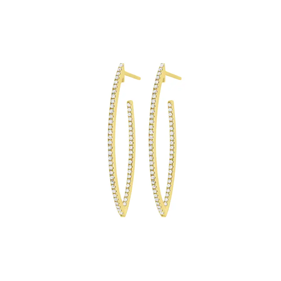 Tonal Geometric Gem Detail Earrings