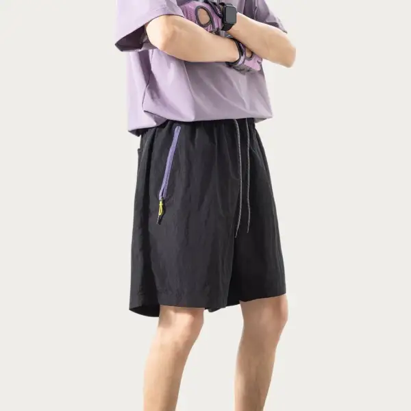Relaxed Drawstring Pocketed Lightweight Men's Athletic Shorts