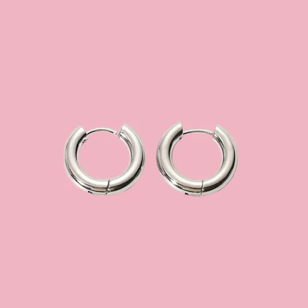 Round Smooth Hoop Earrings