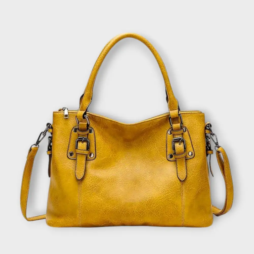 Top Handle Straw Shoulder Bag