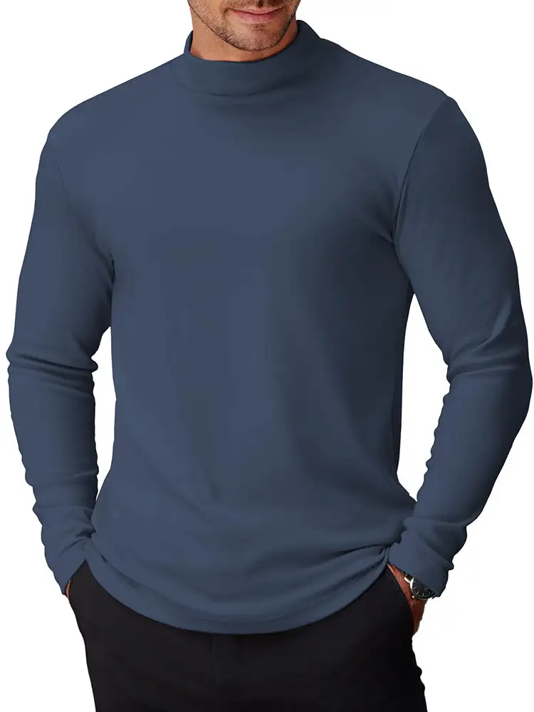 Basic Thermal Turtleneck Pullover Shirt Hoodie