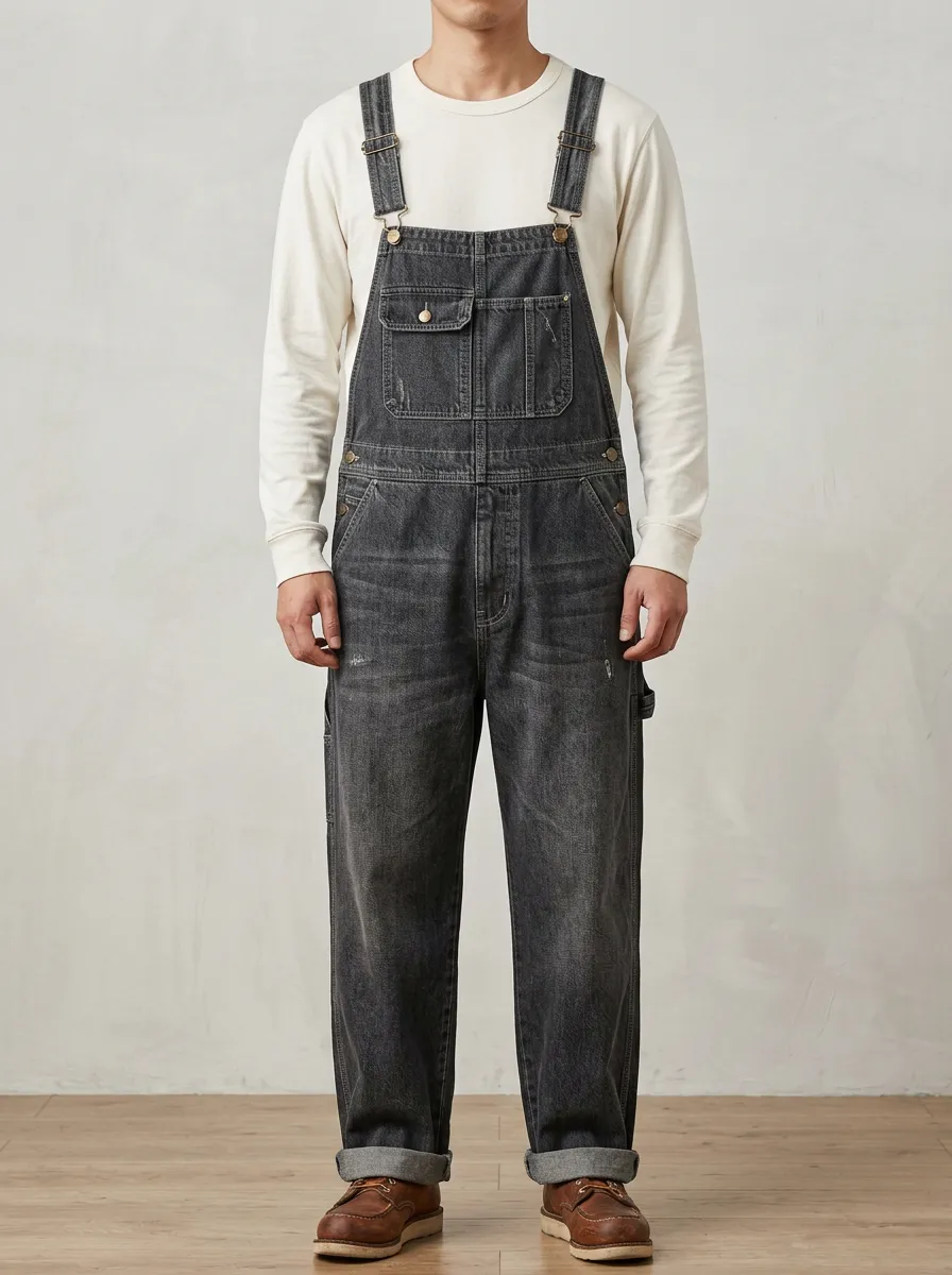 Men's Classic Workwear Denim Bib Overalls