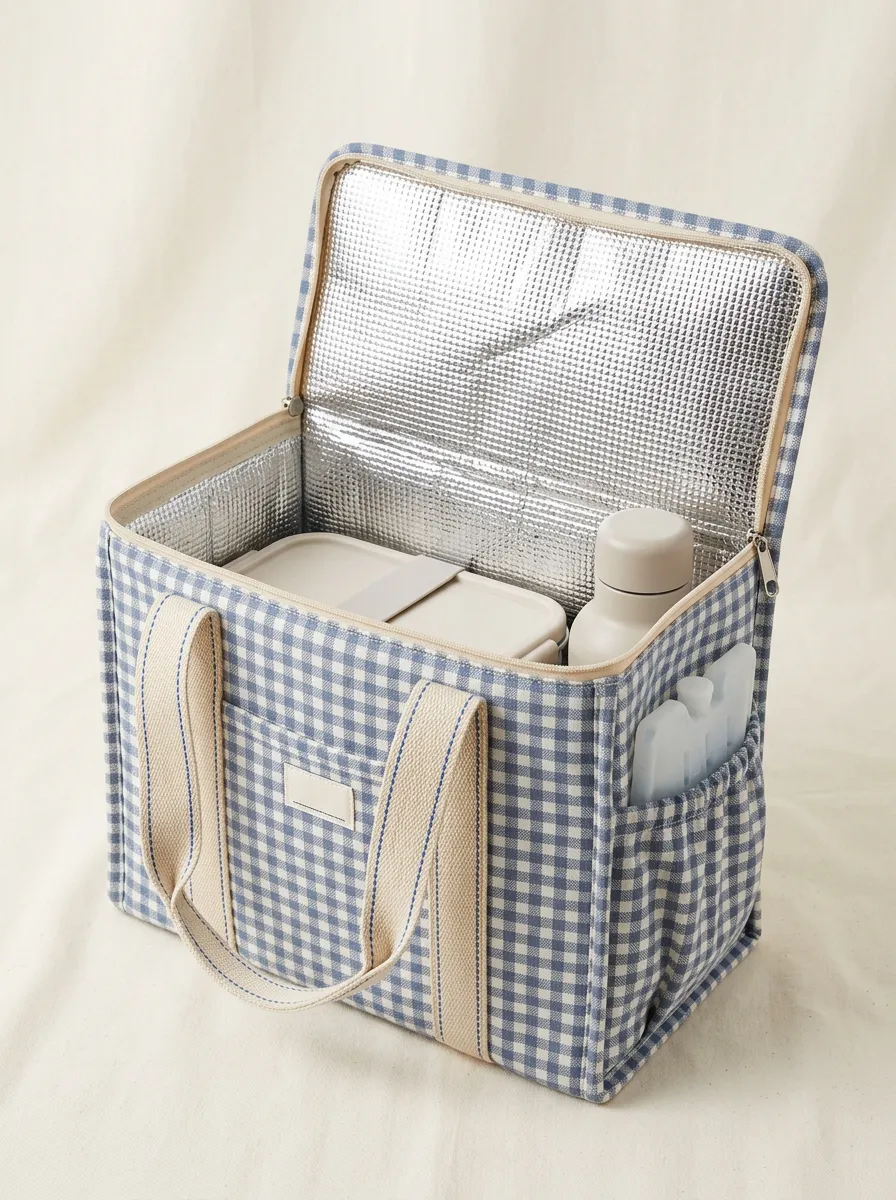 Unisex Picnic Lover Blue Gingham Pattern Printed Top