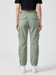 Core Utility Style Multi Pocket Detail Women's Multi Pocket Cargo Pants