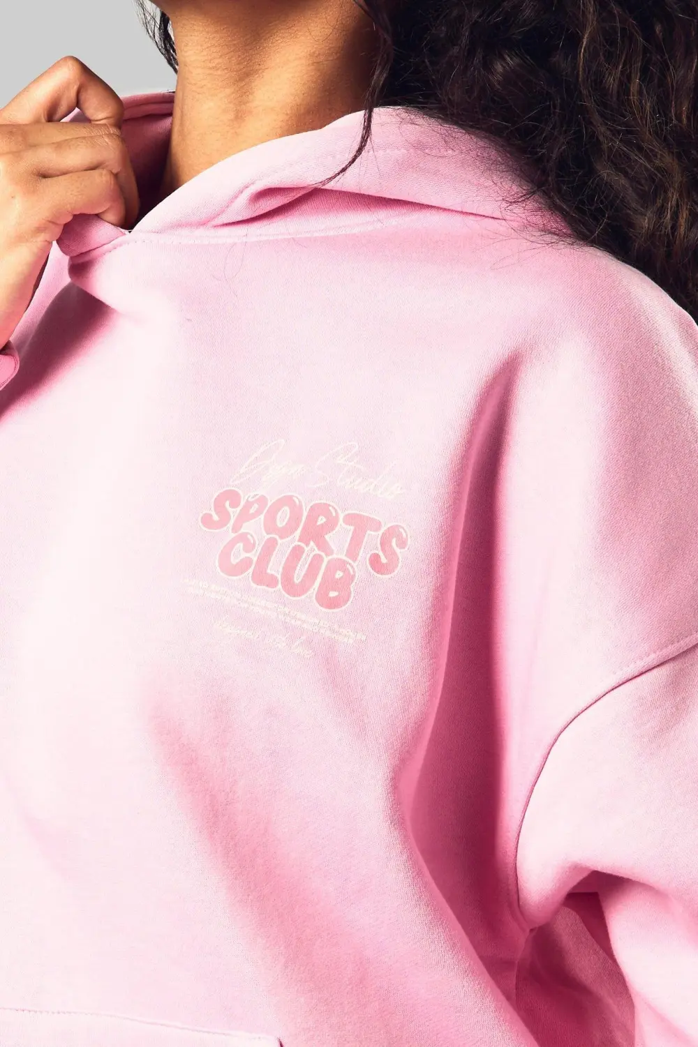 SPORTS BUBBLE SLOGAN OVERSIZED HOODIE