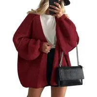 🔥Women's Oversized Cardigan Sweater Fall Long Lantern Sleeve Knit Open Front Lightweight Sweater Knitwear Tops🔥
