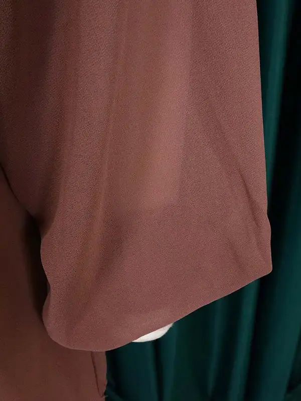 Relaxed Sheer Long Sleeve Asymmetric High Neck T-Shirt