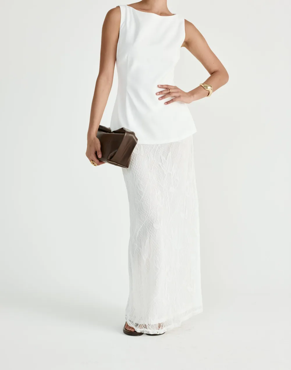 Low Waist Flowing Lace Skirt For Women