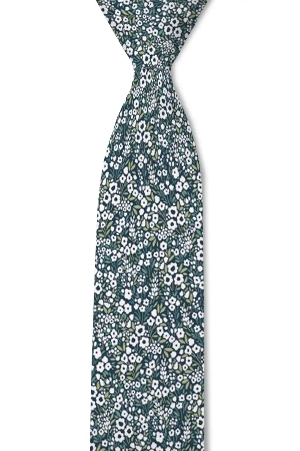 Balanced Botanical Floral Pattern Necktie