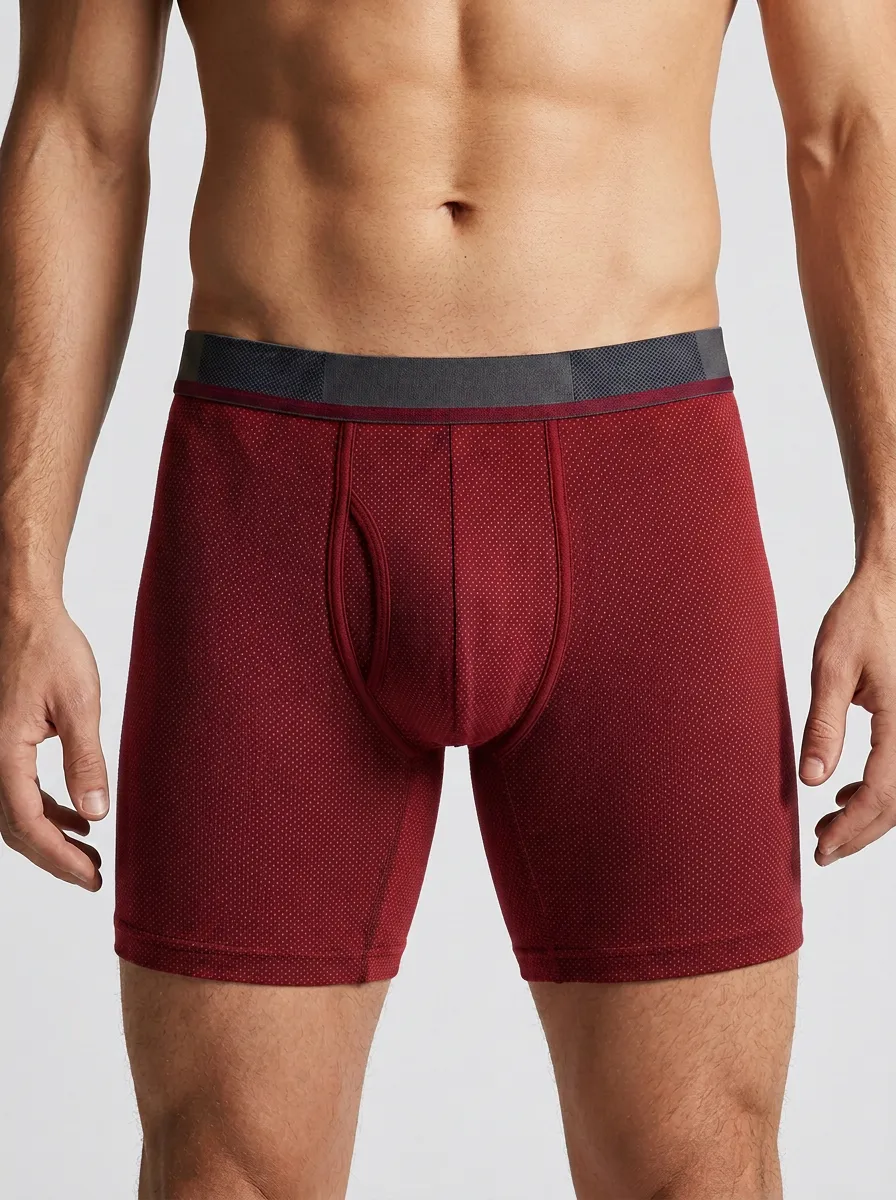 Men's Minimalist Blue Micro-dot Printed Boxer Briefs