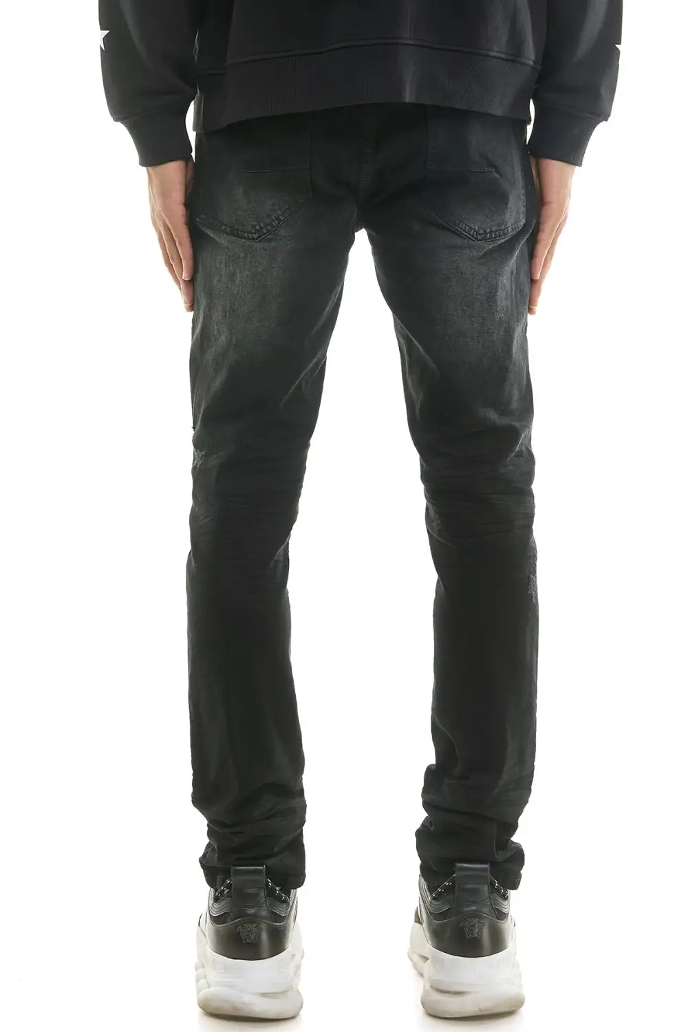 Men's Streetwear Skinny Distressed Stretch Jeans