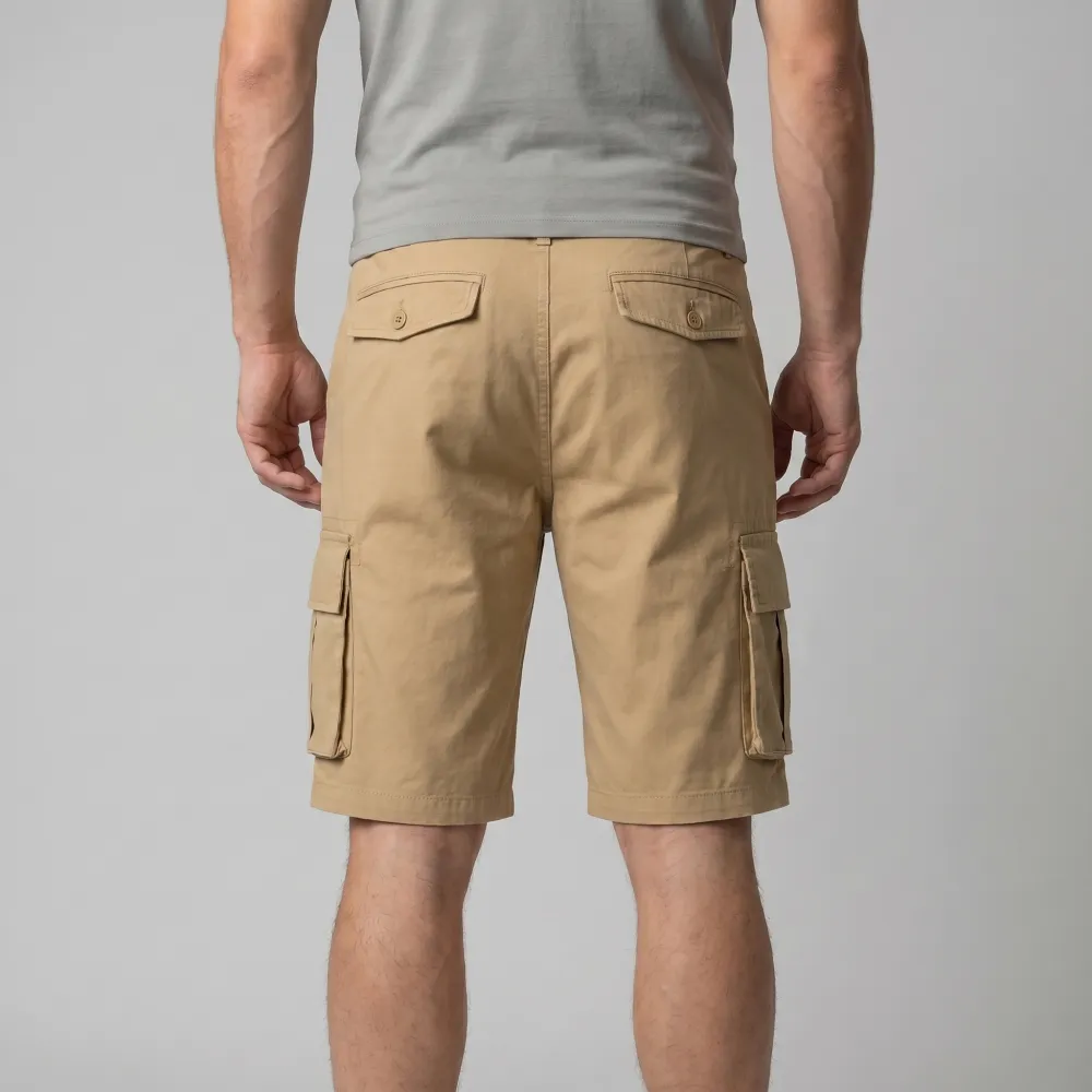Men's Adventure Utility Cargo Shorts with a Elastic Waist for Casual Styling