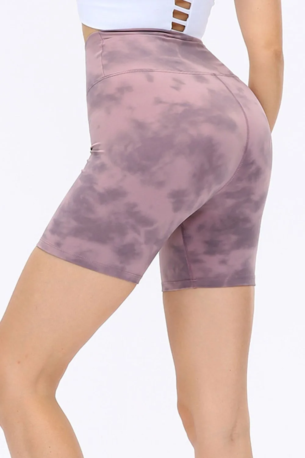 Stretch Wide Waistband Sports Shorts