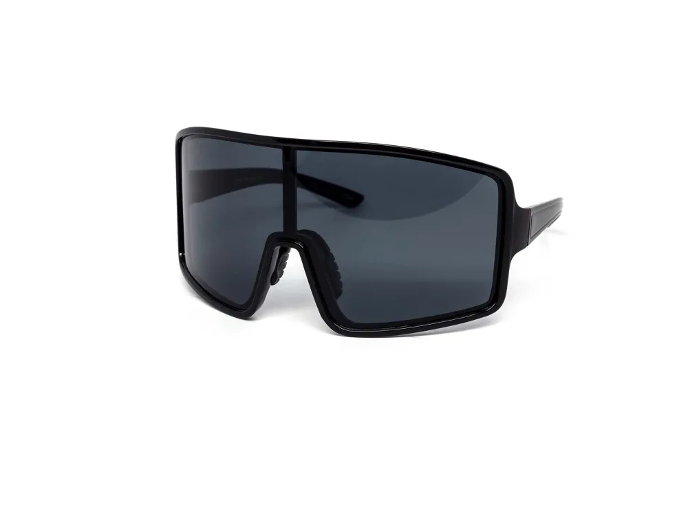 12-Pack Oversized Sport Shield Mirror Full-Frame Sunglasses