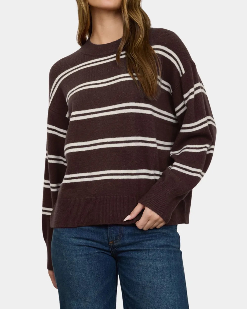 Stripe Drop Sleeve Pullover