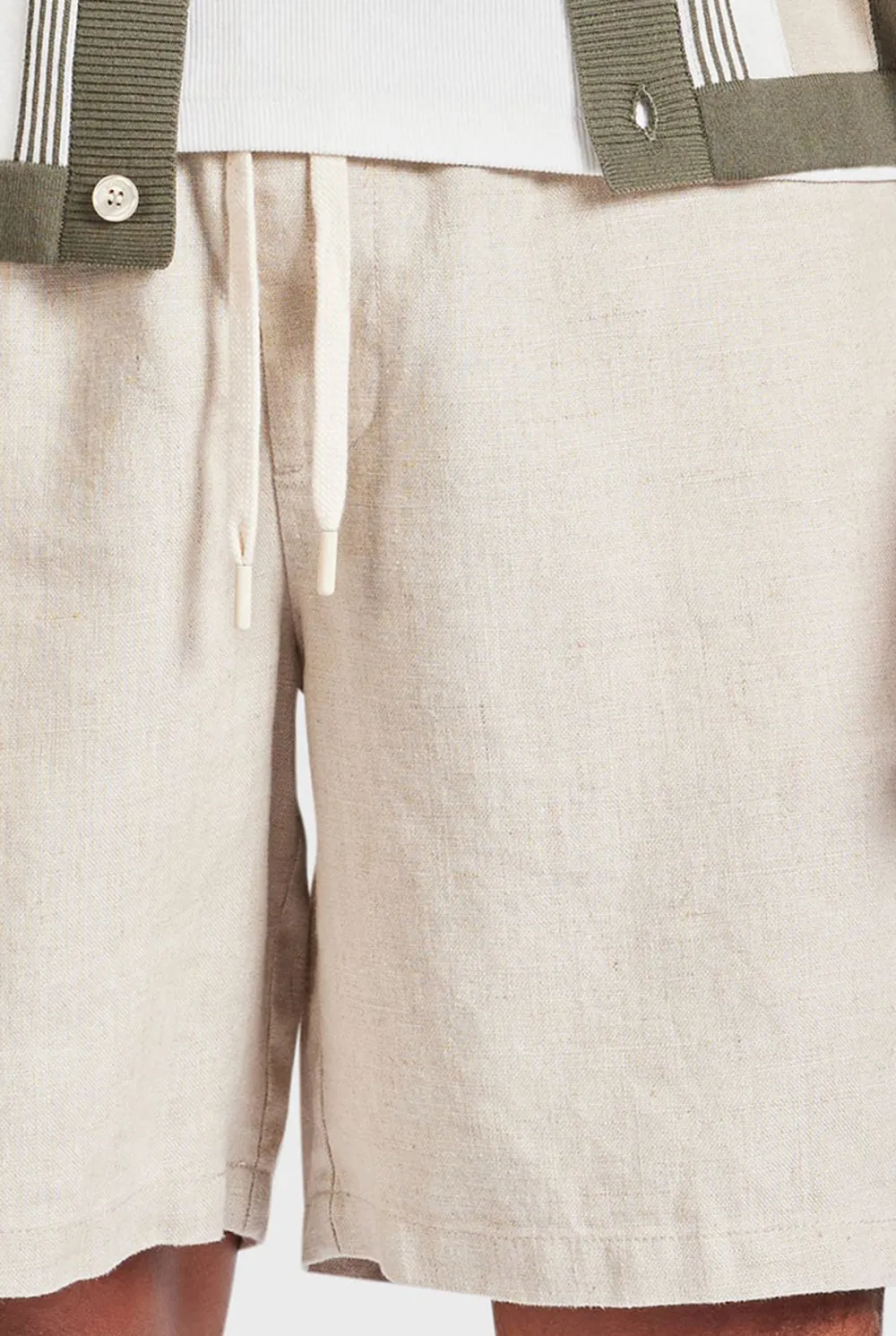 Elastic Waist Contrast Drawcord Short