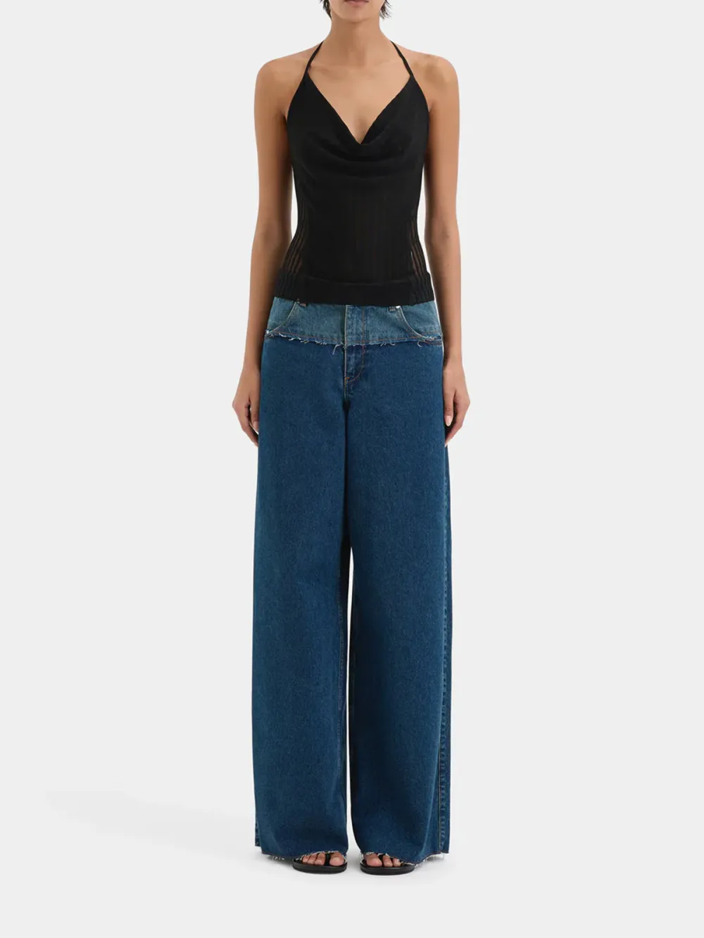 Casual Style Wide Leg Jean Indigo